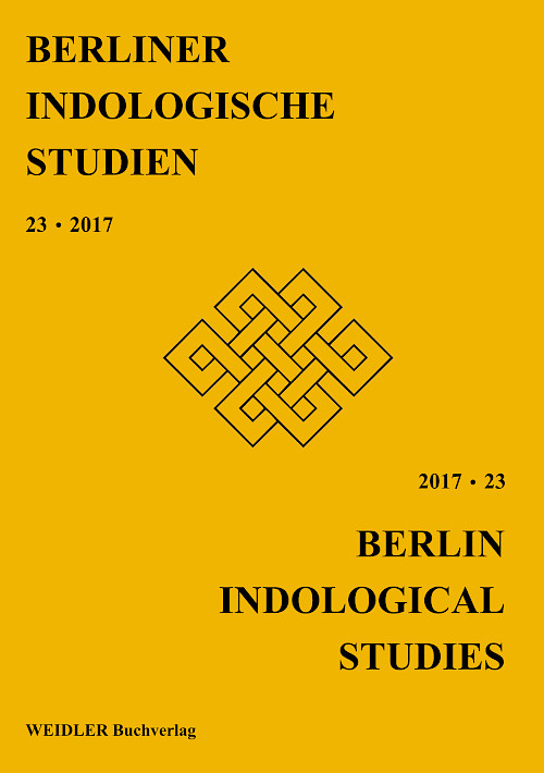 Berliner Indologische Studien, Band 23