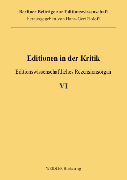 Editionen in der Kritik 6