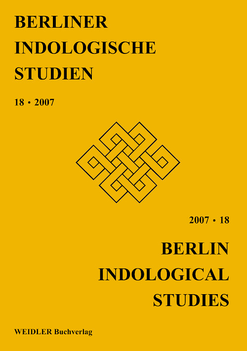 Berliner Indologische Studien, Band 18