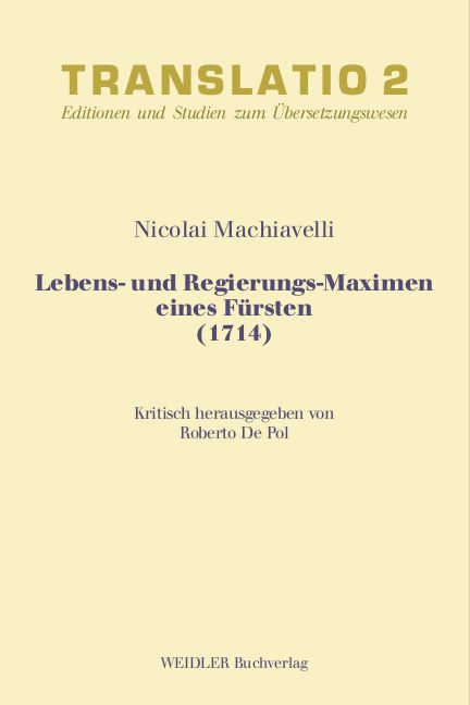 Lebens- und Regierungs-Maximen eines Fürsten (1714)